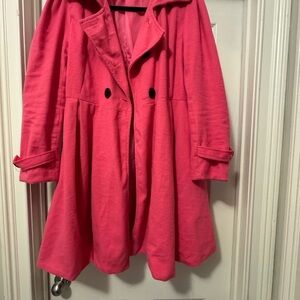 Women's Pink Pea Coat